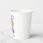 ガールズローラースケートで滑るパープルバースデーパーティー 紙コップ (左)