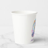 ガールズローラースケートで滑るパープルバースデーパーティー 紙コップ (右)