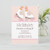 ガールズローラースケートで滑る主題パーティの招待状 招待状 (スタンド正面)