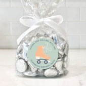 ガールズローラースケートで滑る誕生日パーティーありがとう ラウンドシール