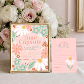 ガールズワイルドフラワーデイジーフォト誕生日ウェルカムサイン ポスター