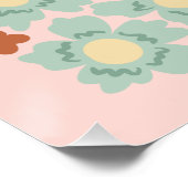 ガールズワイルドフラワーデイジーフォト誕生日ウェルカムサイン ポスター (コーナー)