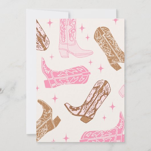 ガールズワイルドワンインザウエスト招待状 招待状 (裏面)