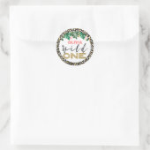 ガールズワイルドワンサファリ誕生日シール ラウンドシール (バッグ)