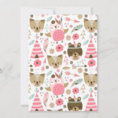 ガールズワイルドワンベビーシャワー招待状 招待状 (裏面)