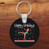 ガールズ体操クリスマス小妖精や小人 キーホルダー (正面)