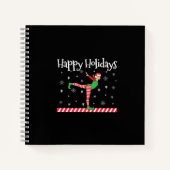 ガールズ体操クリスマス小妖精や小人 ノートブック (正面)