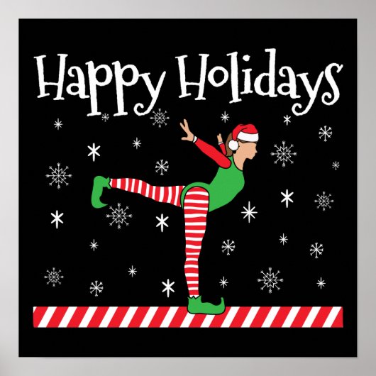 ガールズ体操クリスマス小妖精や小人 ポスター (正面)