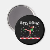 ガールズ体操クリスマス小妖精や小人 マグネット (正面/裏面)