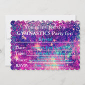 ガールズ体操バースデーパーティーカスタム招待状 (裏面)