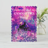 ガールズ体操バースデーパーティーカスタム招待状 (スタンド正面)