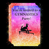 ガールズ体操バースデーパーティーカスタム招待状