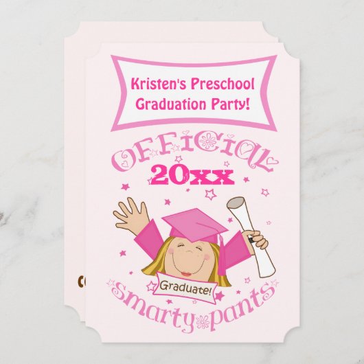 ガールズ卒業パーティー招待状 招待状 (正面/裏面)