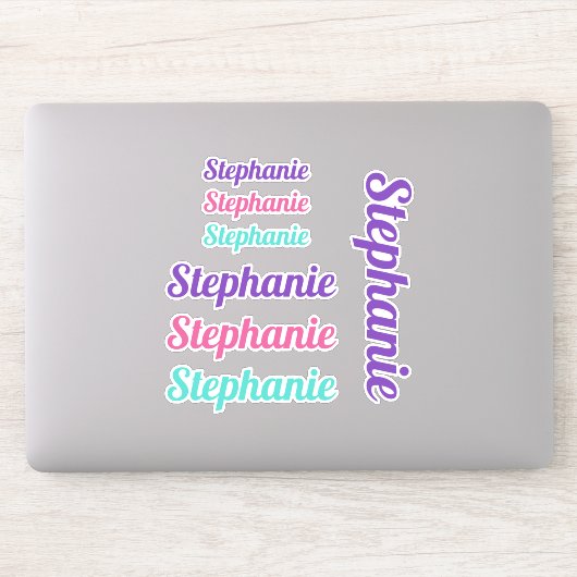 ガールズ名前をカスタムするビニールデカールキッズ シール (コンピューター)