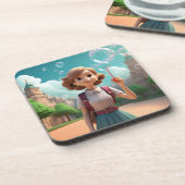 ガールズ吹バブル雲コースターセット コースター (左側)