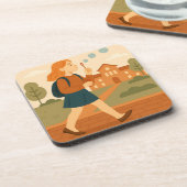 ガールズ吹バブル雲コースターセット コースター (左側)