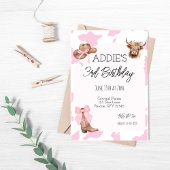 ガールズ女性のカーボーイ誕生日招待状 招待状