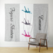 ガールズ姿スケーターパーソナライズされたタペストリー タペストリー (インサイチュ(横))