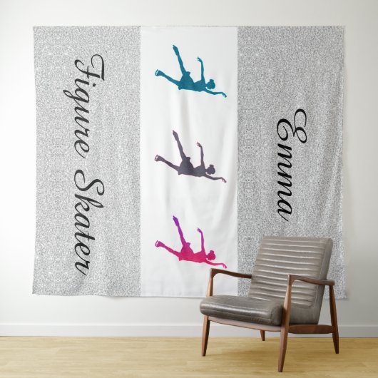 ガールズ姿スケーターパーソナライズされたタペストリー タペストリー (インサイチュ(横))