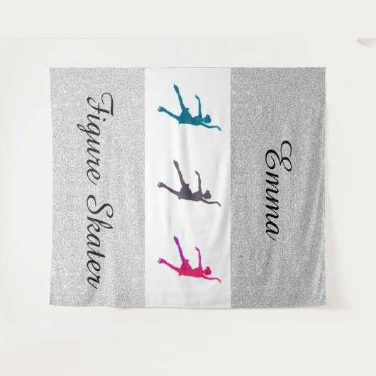 ガールズ姿スケーターパーソナライズされたタペストリー タペストリー (正面(横))