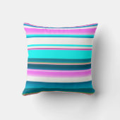 ガールズ姿スケートで滑るストライプ クッション (裏面)