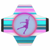 ガールズ姿スケートで滑るストライプ サッカーボール (フラット)