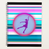 ガールズ姿スケートで滑るストライプ プランナー手帳 (正面)
