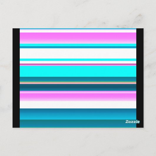 ガールズ姿スケートで滑るストライプ ポストカード (裏面)