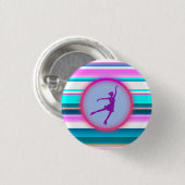 ガールズ姿スケートで滑るストライプ 缶バッジ (正面&裏面)