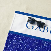 ガールズ姿スケートで滑るスパークルパーソナライズされた ビーチタオル (インサイチュ)