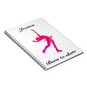 ガールズ姿スケートで滑るノート ノートブック (右側)