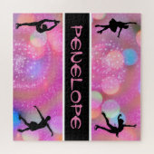 ガールズ姿スケートで滑るパーソナライズされたジグソーパズル ジグソーパズル (横)