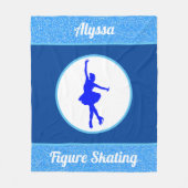 ガールズ姿スケートで滑るフリースブランケット フリースブランケット (正面)