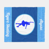 ガールズ姿スケートで滑るフリースブランケット フリースブランケット (正面(横))