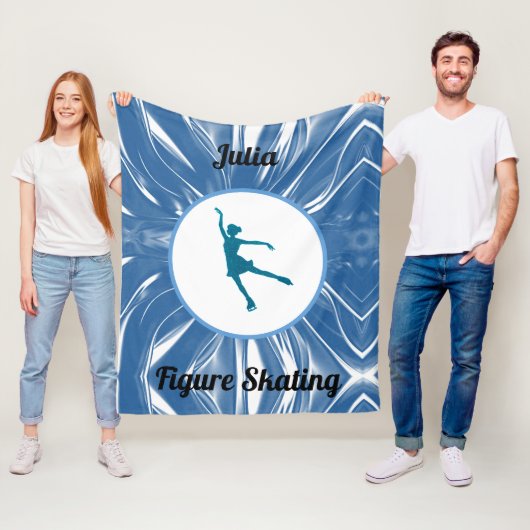 ガールズ姿スケートで滑るフリースブランケット フリースブランケット (インサイチュ)