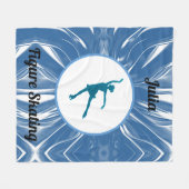 ガールズ姿スケートで滑るフリースブランケット フリースブランケット (正面(横))