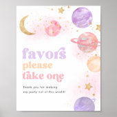 ガールズ宇宙パーティー好意サイン ポスター (正面)