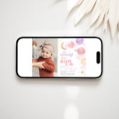 ガールズ宇宙ファースト誕生日招待状 招待状