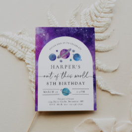 ガールズ宇宙誕生日招待状 |宇宙誕生日 招待状
