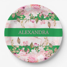 ガールズ宗教的お祝いグリーンピンクストライプ