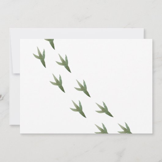 ガールズ恐竜ファースト誕生日招待状 招待状 (裏面)