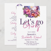 ガールズ最後のディスコバチェロレッテパーティー 招待状 (正面/裏面)