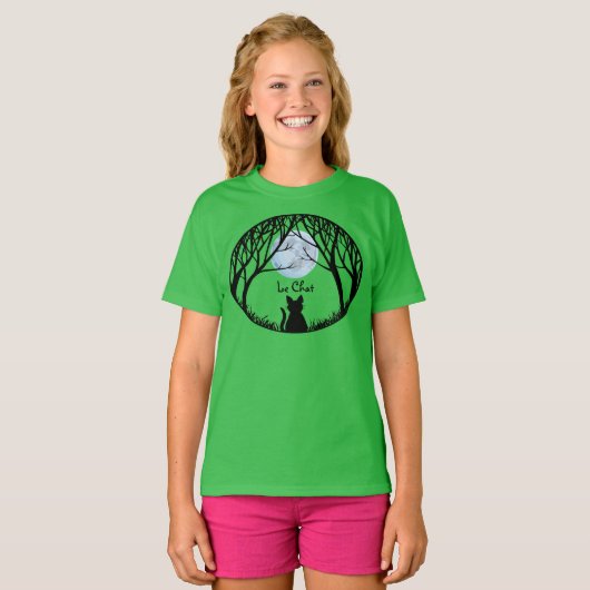 ガールズ猫好きタンクトップ猫好きシャツ Tシャツ (正面フル)