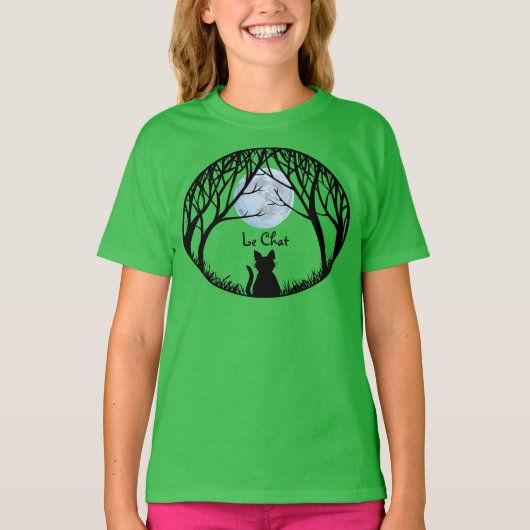 ガールズ猫好きタンクトップ猫好きシャツ Tシャツ (正面)
