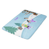 ガールズ用ウィンターアイススケートで滑る バスマット (アングル)