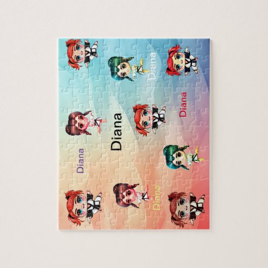 ガールズ空手とカンフー ジグソーパズル (縦)