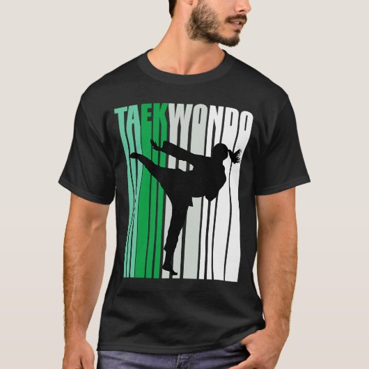 ガールズ空手ブルーオレンジカラーボーイッシュトムボーイダグ Tシャツ (正面)