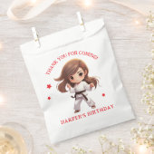 ガールズ空手武術アーツバースデーパーティー フェイバーバッグ (クリップ留めされた状態)