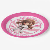 ガールズ空手武術アーツバースデーパーティー ペーパープレート (アングル)