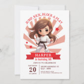 ガールズ空手武術アーツバースデーパーティー 招待状 (正面)